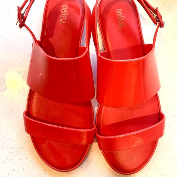 Melissa Classy Red Jelly Flat Sandals EU 38 - Picture 2 of 9